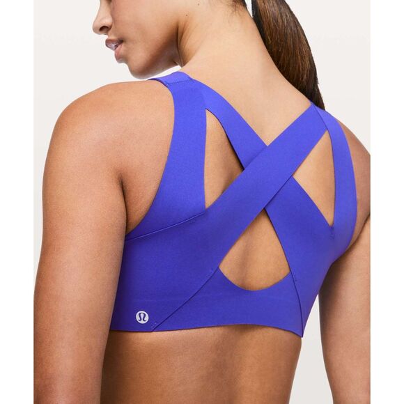 Lululemon Enlite Bra *Zip Front in "Lazurite" Blue 34D - Picture 1 of 8